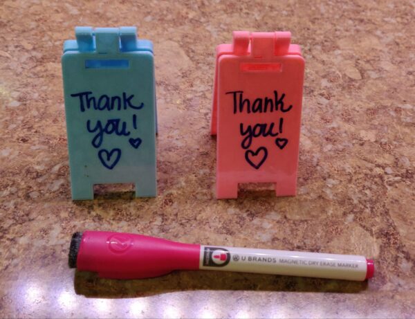 Mini Floor Signs - Dry Erase