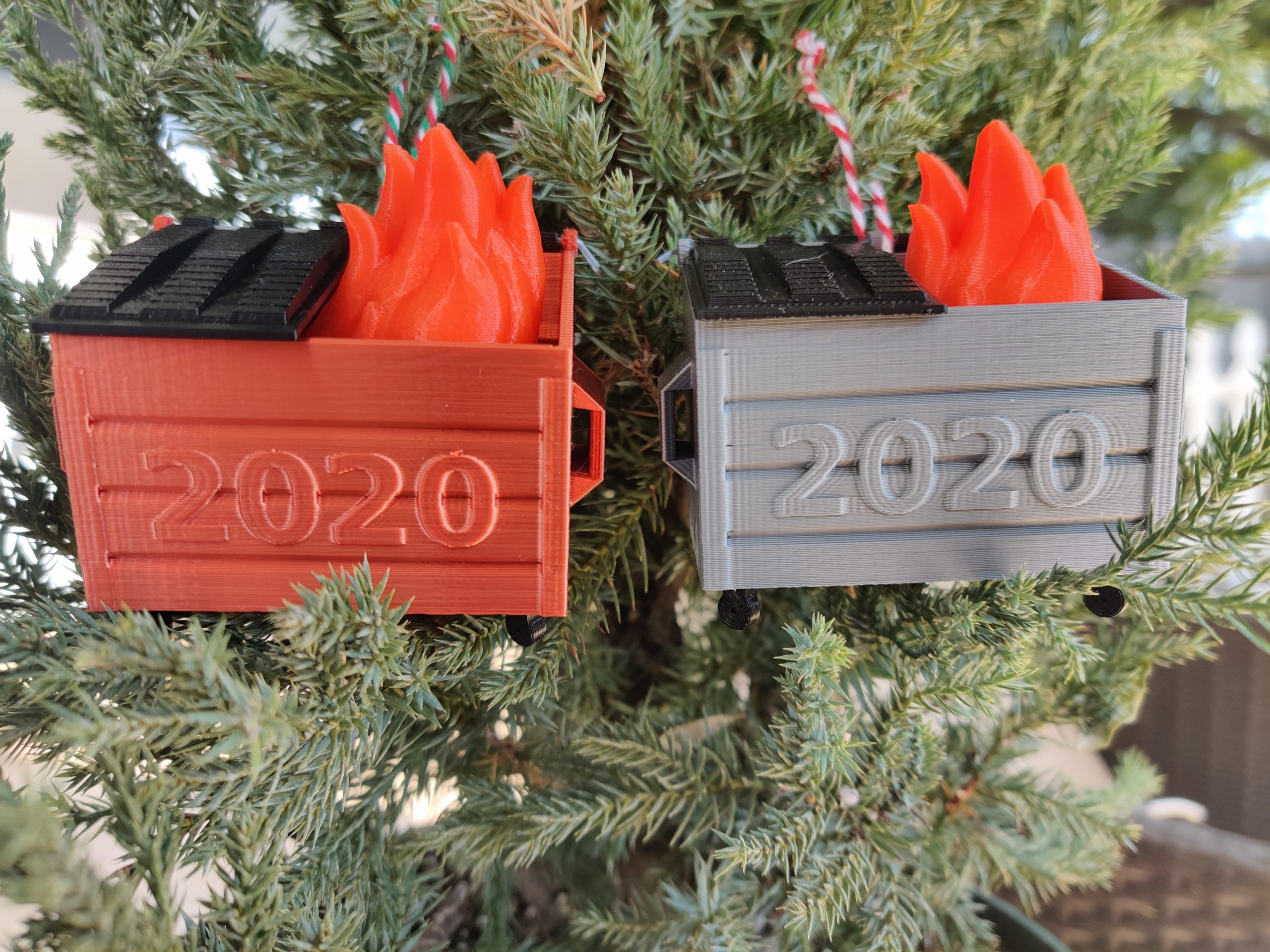 Details about   2020 Dumpster Fire Ornament 3D printed 