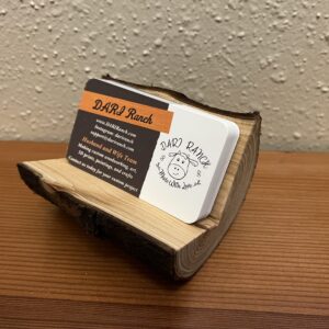 Italian Cypress Log Business Card Holder