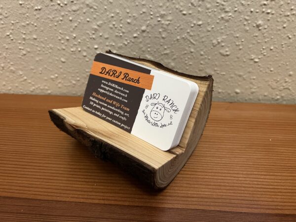 Italian Cypress Log Business Card Holder