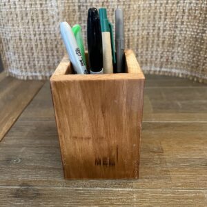 Pen Holder from Reclaimed Organ Pipes