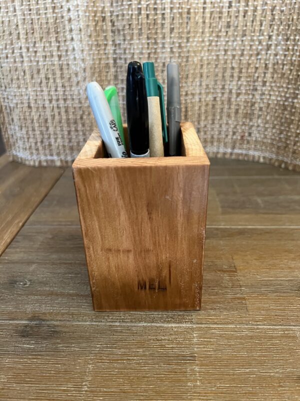 Pen Holder from Reclaimed Organ Pipes